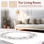 Delicate Floral Wreath Design Rug