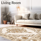 Classic Floral Scroll Pattern Rug