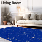 Midnight Blue Constellation Starry Rug