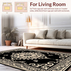 Ornate Floral Geometric Medallion Design Rug