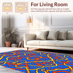 Bold Wavy Organic Pattern Design Rug