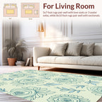 Outline Floral Leaf Pattern Rug