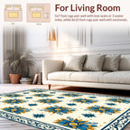 Floral Mid-Century Modern Pattern Rug