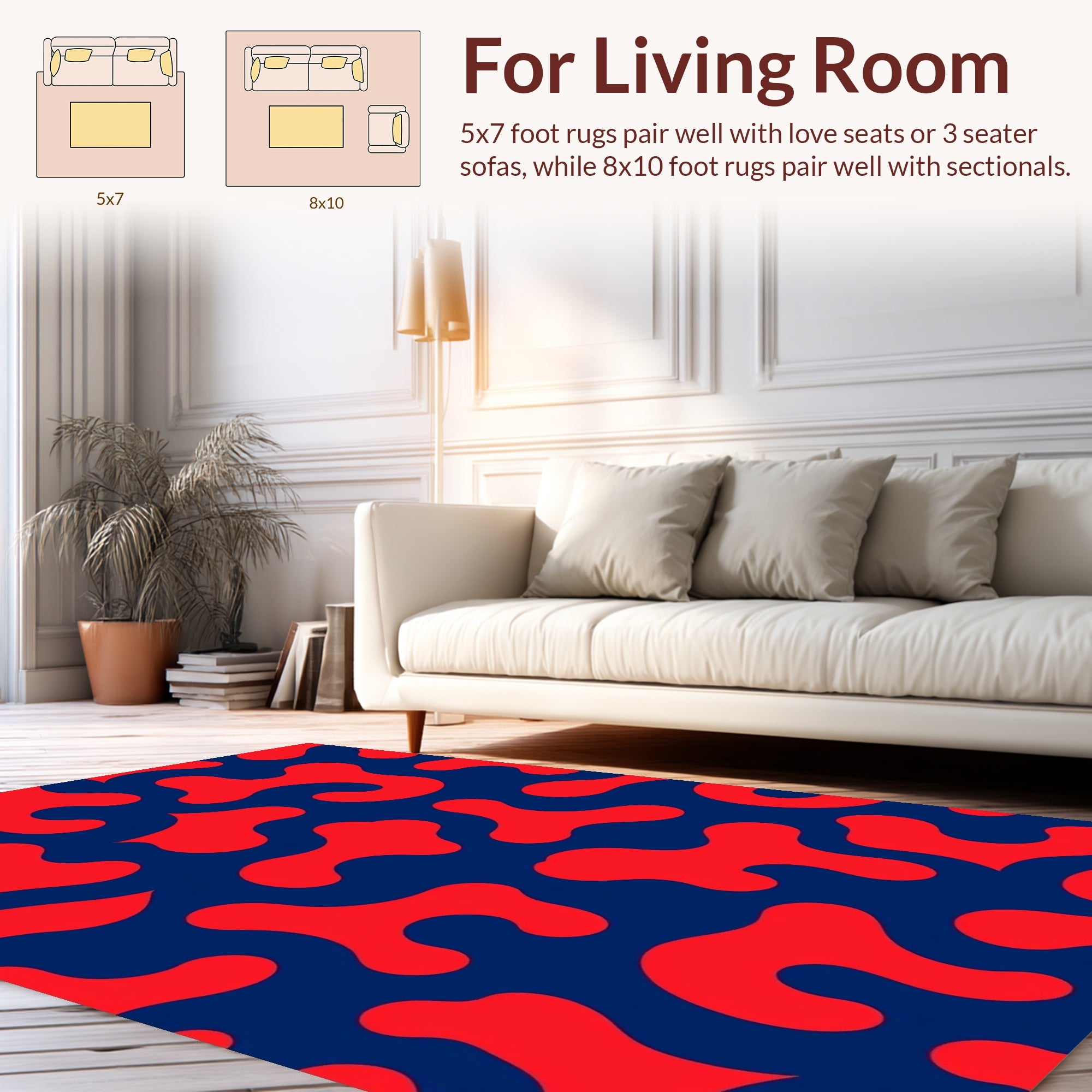 Abstract Blob Pattern Design Rug