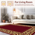 Ornate Golden Vine Frame Rug