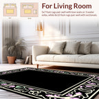 Floral Vine Border Design Rug