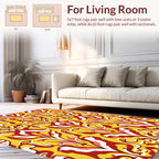Bold Floral Damask Pattern Rug