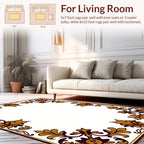 Ornate Floral Scrollwork Border Design Rug