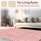 Abstract Wavy Topographic Pattern Rug