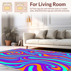 Swirling Pattern Vibrant Colors Rug