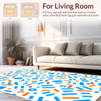 Abstract Confetti Scatter Pattern Rug