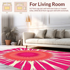 Explosive Sunburst Floral Pattern Rug