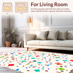 Colorful Confetti Shape Pattern Rug