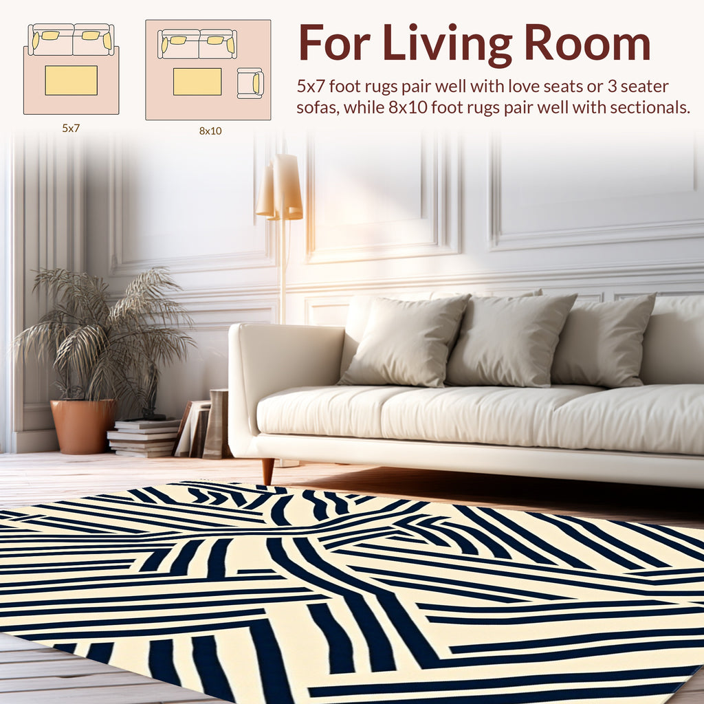 Bold Intersecting Lines Abstract Rug