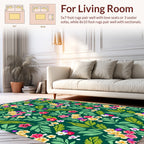 Lush Greenery Floral Pattern Rug
