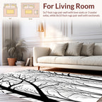 Bare Trees Silhouette Pattern Design Rug