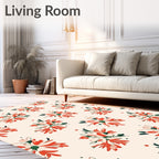 Whimsical Floral Pattern Rug