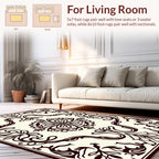 Classic Floral Swirl Border Design Rug
