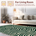 Wavy Lines Flowing Cream Pattern Rug