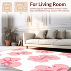 Pink Floral Pattern Design Rug