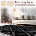 Dark Gothic Diamond Pattern Rug