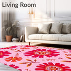 Vibrant Fiesta Floral Pattern Rug