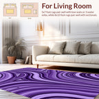 Amethyst Swirl Abstract Pattern Rug