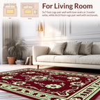 Ornate Floral Border Design Rug