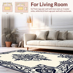 Elegant Vintage Floral Scroll Rug