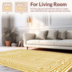 Golden Square Concentric Octagon Rug