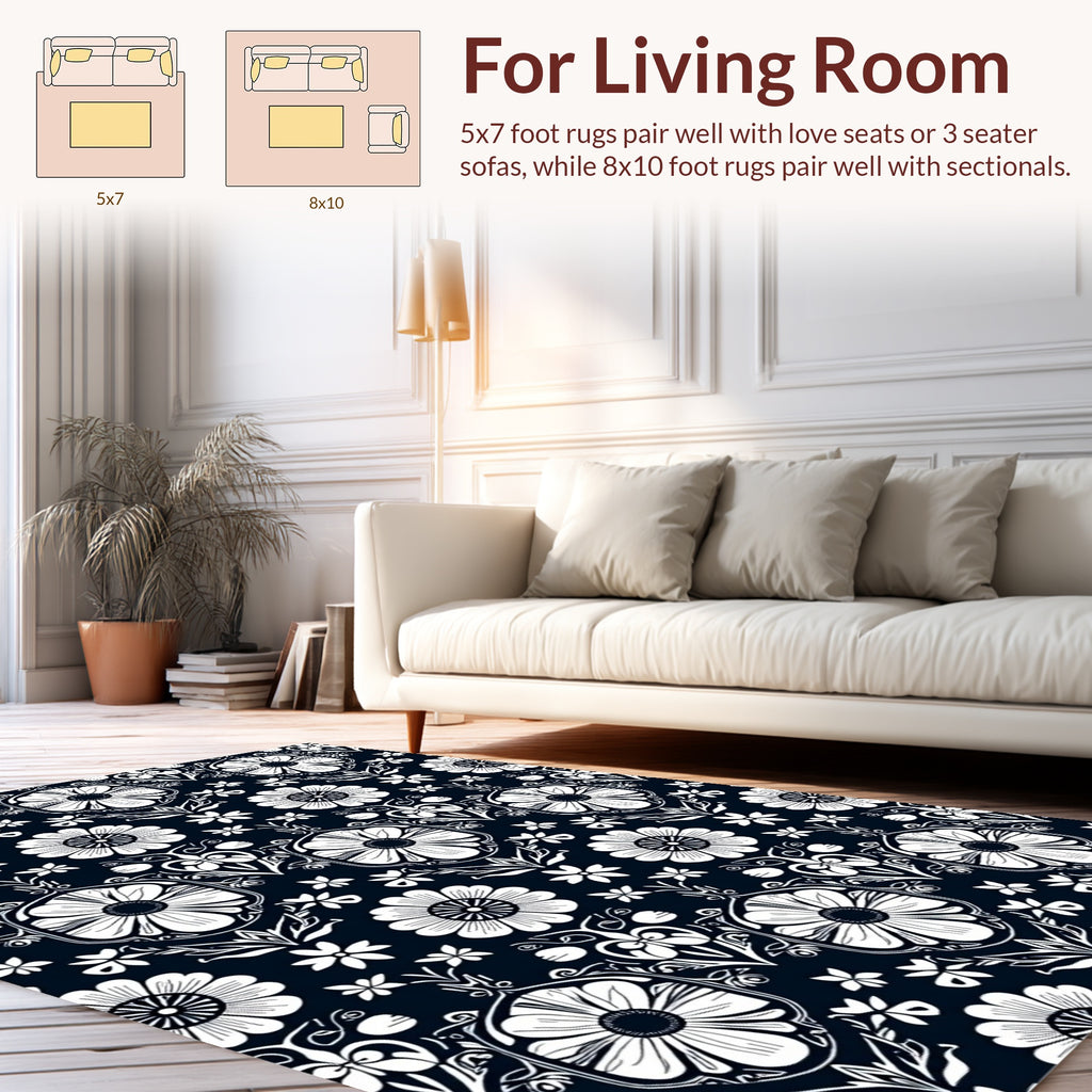 Classic Floral Arrangement Design Rug