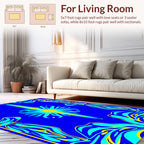 Abstract Swirls Starburst Pattern Rug