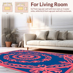 Intricate Floral Mandala Pattern Design Rug
