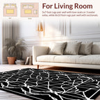 Symmetrical White Geometric Lattice Rug