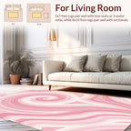 Pink Swirl Agate Pattern Rug
