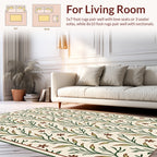 Green Floral Vine Pattern Rug