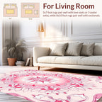 Circular Flower Blossom Pattern Rug