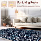 Ornate Floral Vine Pattern Rug