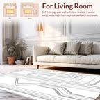 Minimalist Line Art Geometric Pattern Rug