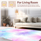 Soft Pastel Floral Watercolor Rug