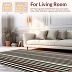 Neutral Stripe Pattern Rug