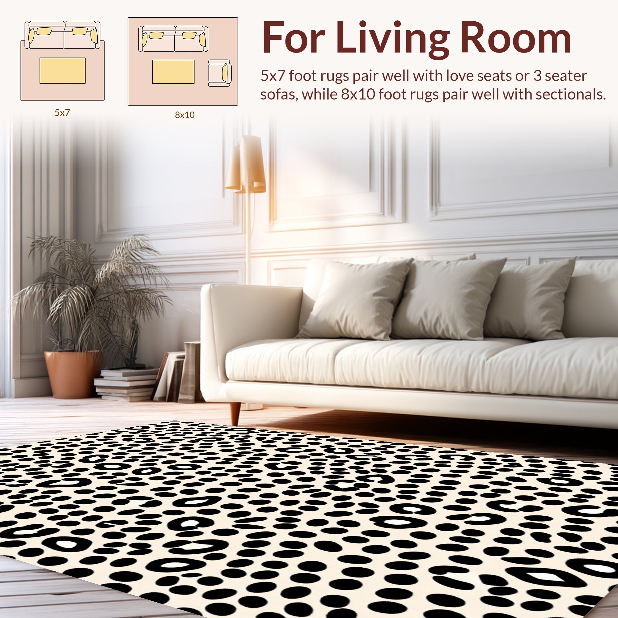 Cheetah Spots Pattern Rug