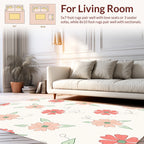 Delicate Daisy Floral Pattern Rug