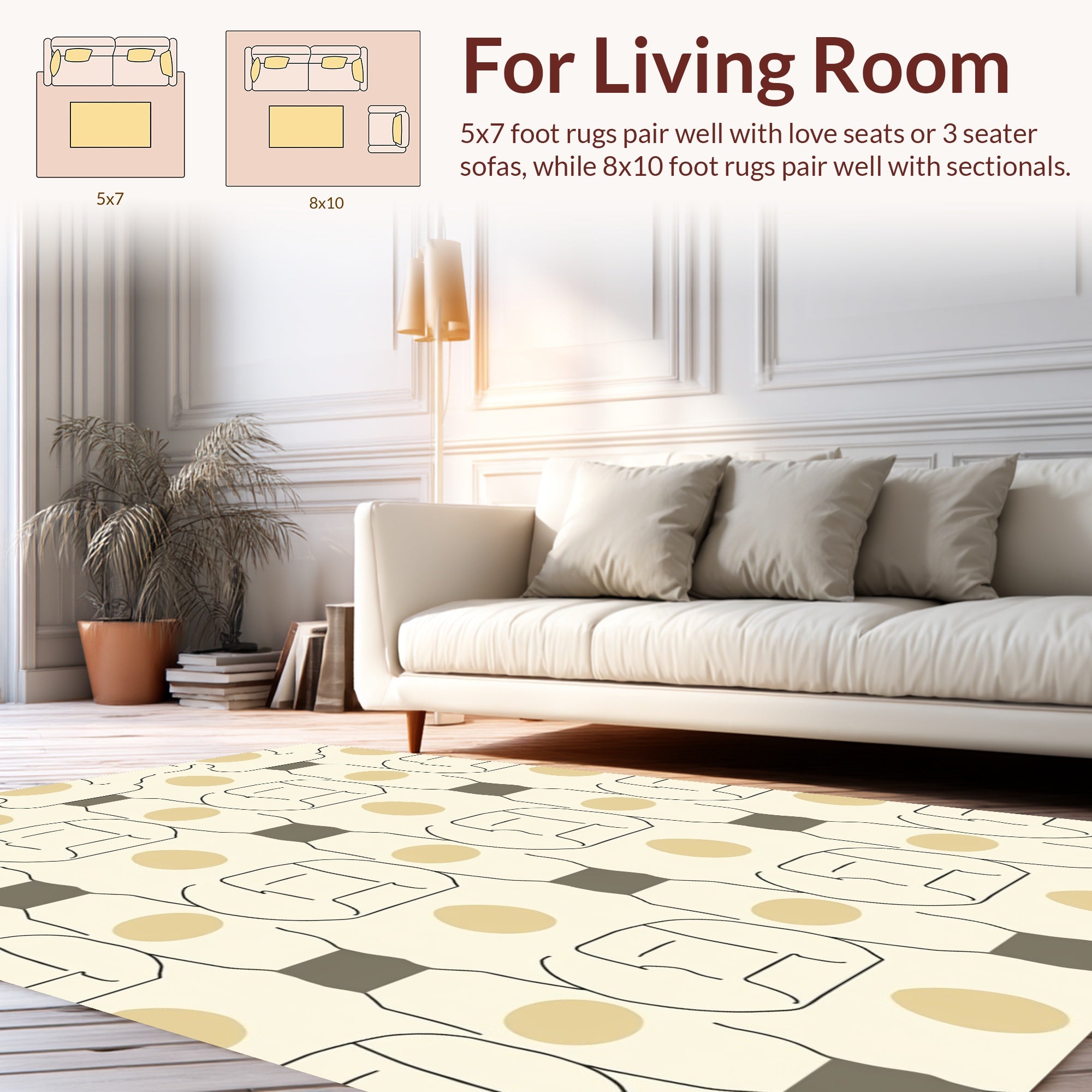 Abstract Egg Stripes Pattern Rug