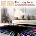 Radial Burst Abstract Graphic Pattern Rug