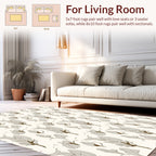Elegant Feather And Leaf Pattern Rug