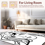 Figurative Abstract Line Art Pattern Rug
