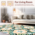 Modern Floral Leaf Abstract Pattern Rug