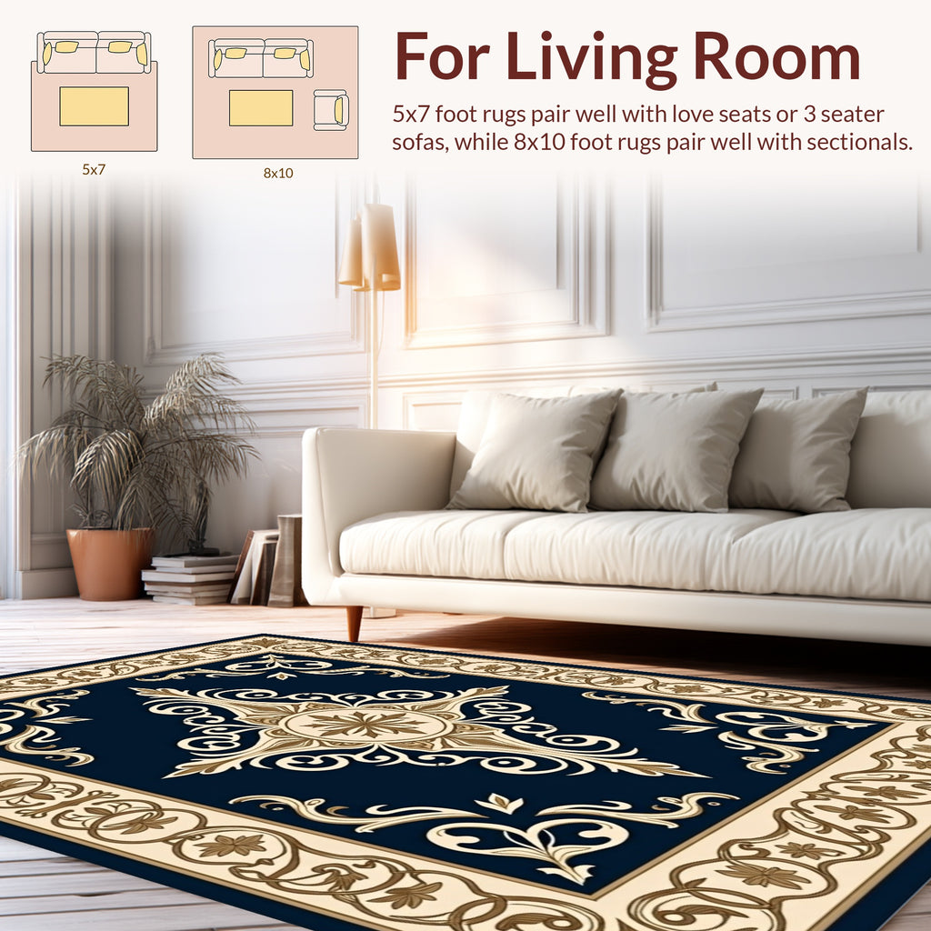 Classic Floral Medallion Decorative Rug