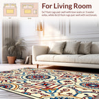 Colorful Floral Mandala Pattern Rug